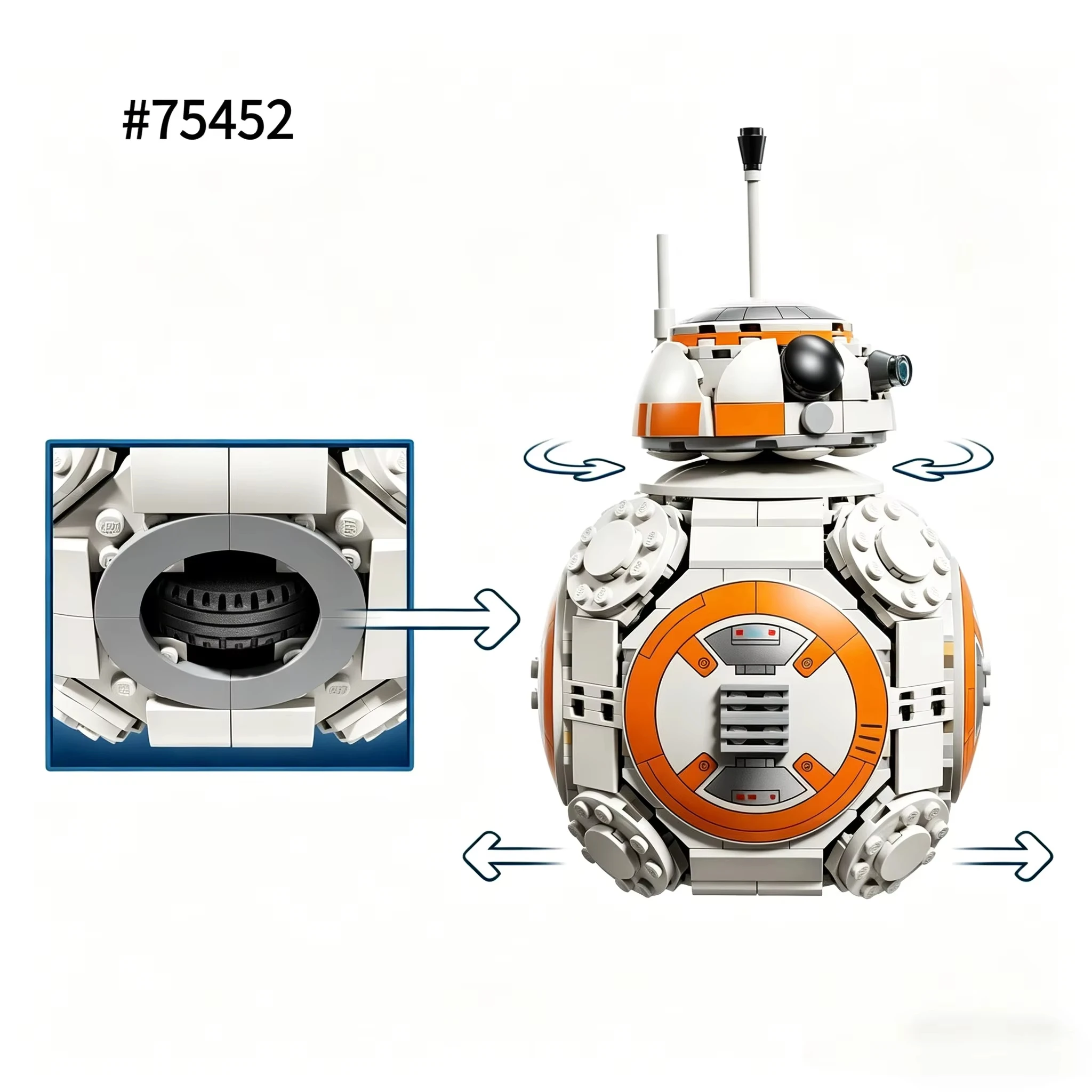 새로운 MOC 플래닛 시리즈 빌딩 블록 세트, BB-8 기계식 간호 로봇 장난감 크리스마스 생일 선물
