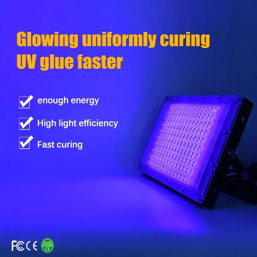LED Paars Licht 365nm 395nm UV-uithardingslamp 100W 300W Fluorescerende