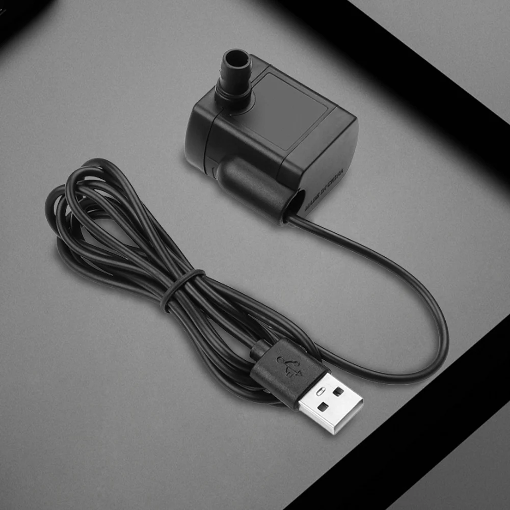 USB 수중 워터 펌프, 3.5-9V 브러시리스 모터, 소형 워터 펌프 리프트 1.5m, 수경 어항 분수용 조용한 워터 펌프