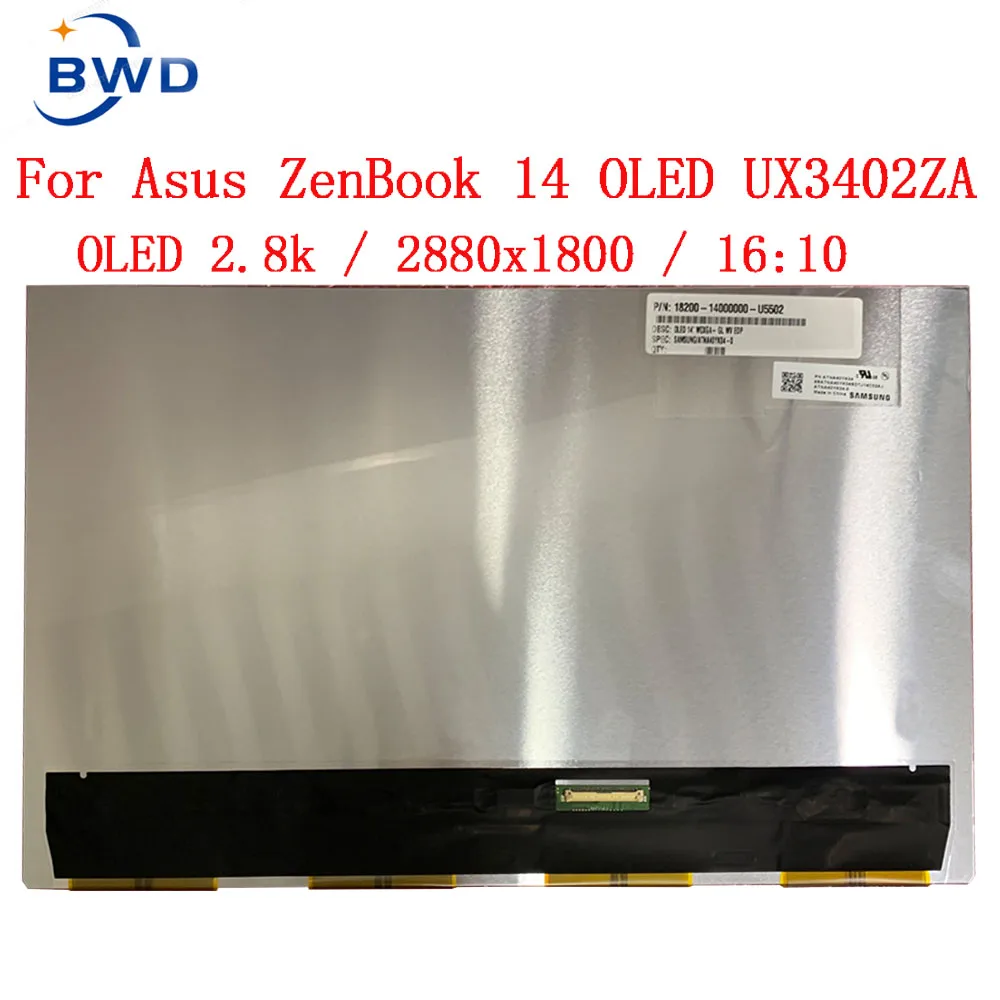 18200-14000000 14 Pollici Per Asus Zenbook 14 Um3402 Ux3402 Ux3402Za Schermo Lcd Oled Qhd 2880*1800 2.8K 100% Srgb Pannello Di Visualizzazione