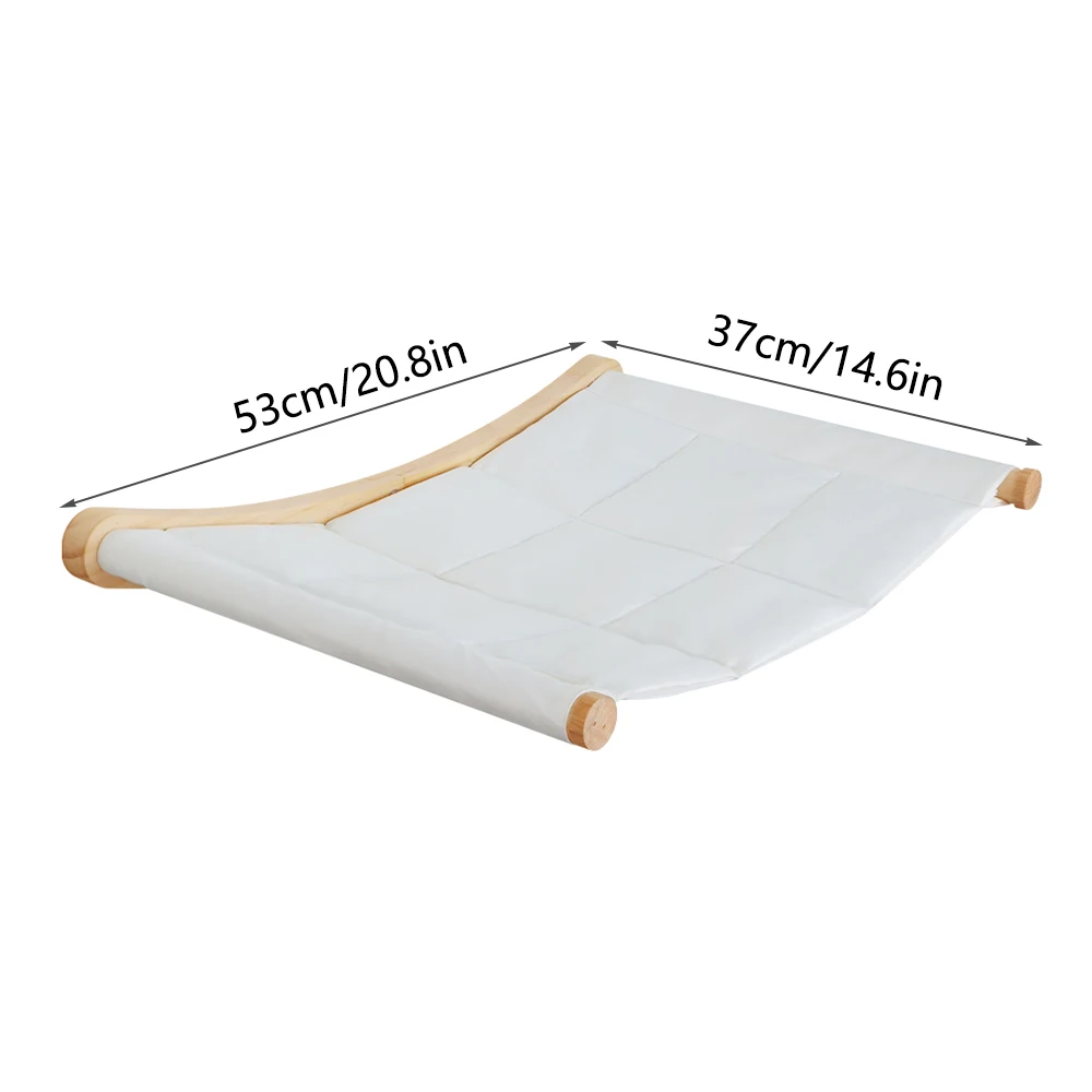 מזרנית חתול קיר מעץ מוצק, מעמד חתול גדול למיטת חתול, רהיטי פנים מעוצבים לחתולים לשינה