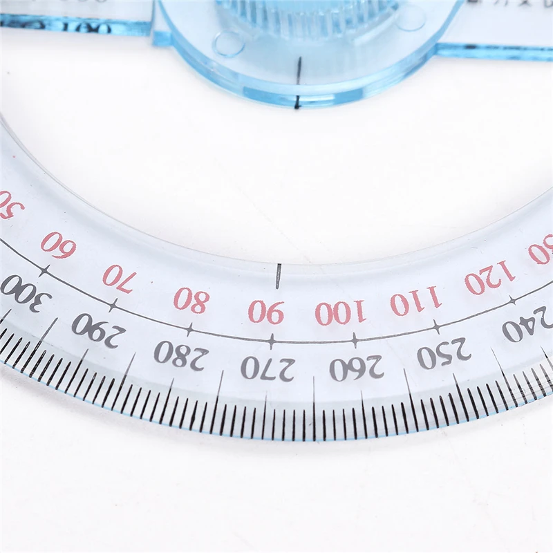 1 Pc Portable All Circular 10cm Plastic 360 Degree Pointer Protractor Ruler Angle Finder Swing Arm For School Office Supplies 6