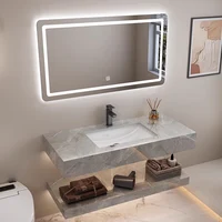 Simple Toilet Bathroom Cabinets Vintage Partition Vanity Light Bathroom Cabinets Storage Mirrors Meuble Toilette Home Furniture 3