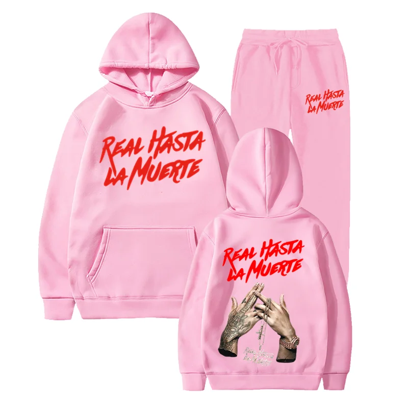 2023 Anuel AA Printed Hoodie Set Sweatshirt Real Hasta La Muerte Casual Sportswear Costume Men's and Women's Anime Hoodie