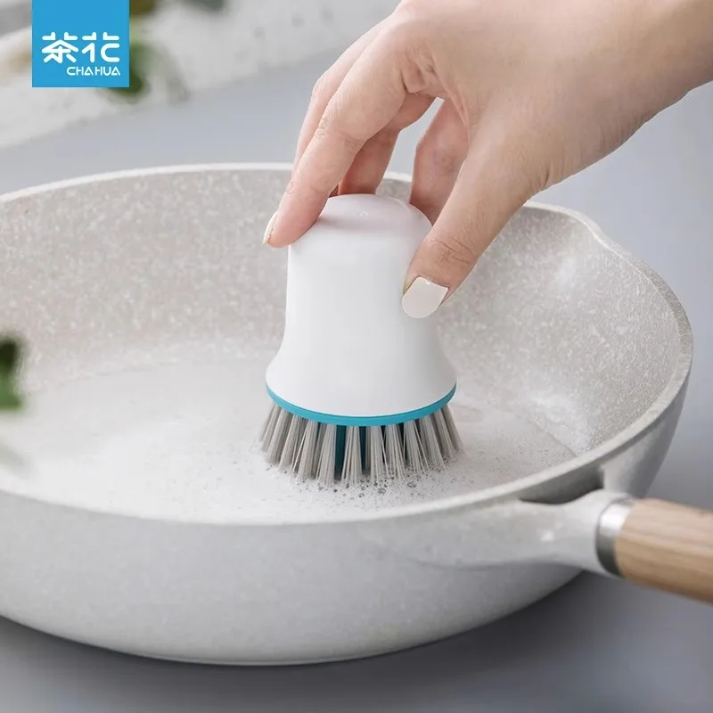 

CHAHUA Short Handle Pot Brush Washing Pot Basin Cleaning Brush Household Kitchen Cleaning Tools