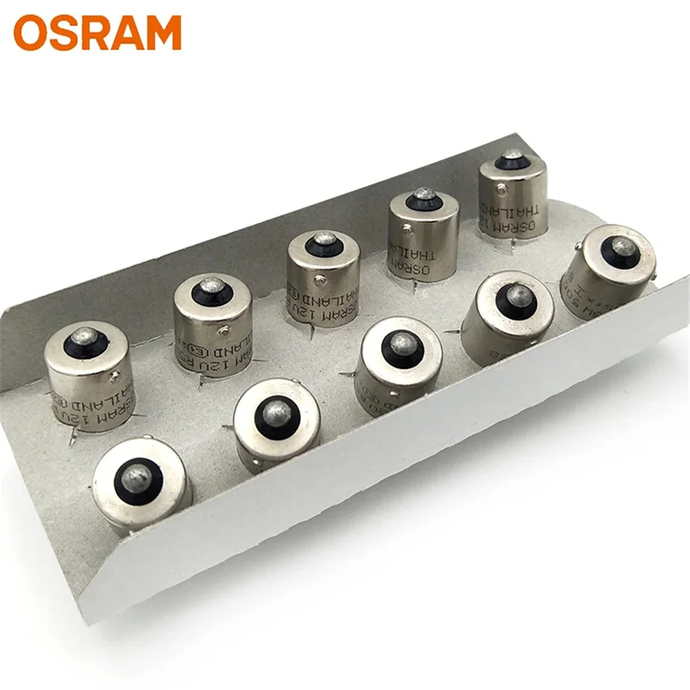 OSRAM 5007 R5W Bulbs 10-Pack – 12V 5W License Plate Light Replacement, BA15s Base