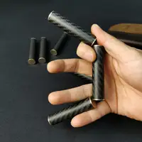 EDC Fidget Toys Stress Relief For Adults Magnetic Metal Carbon Fiber Three-section Stick Rotating Creative Gift 1