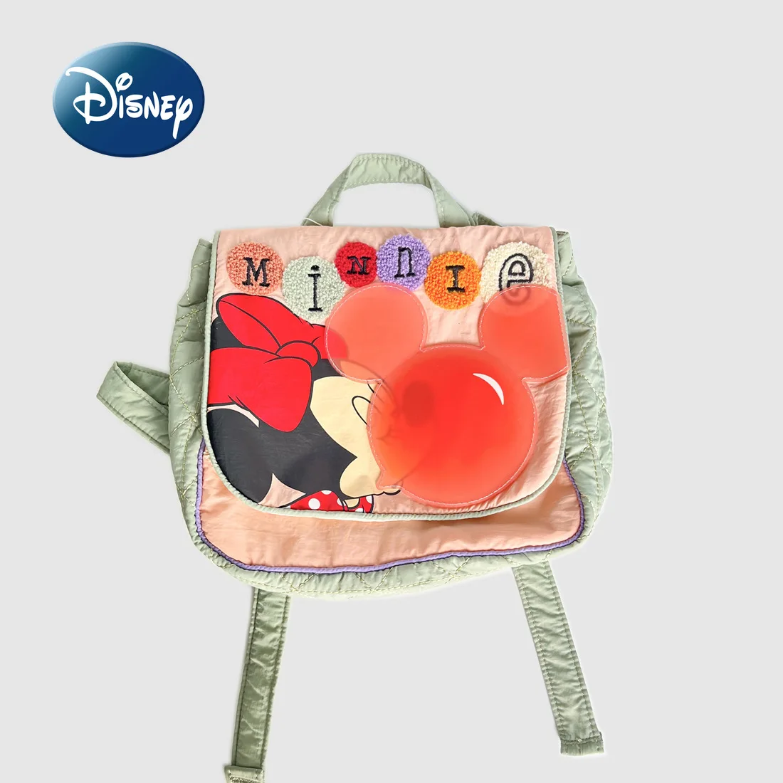 Disney Minnie 2022 New Girl Backpack Cartoon Cute Lightweight Girls Schoolbag Luxury Brand Fashion Casual Children's Backpack ins cartoon cute colorful candy bear key buckle girl pencil case wallet schoolbag creative decorative pendant key management