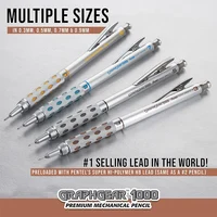 Japan Pentel Mechanical Pencil GraphGear 1000 Metal Bar Premium Automatic Pencils Drawing Drafting Sketching Drafting Stationery 2