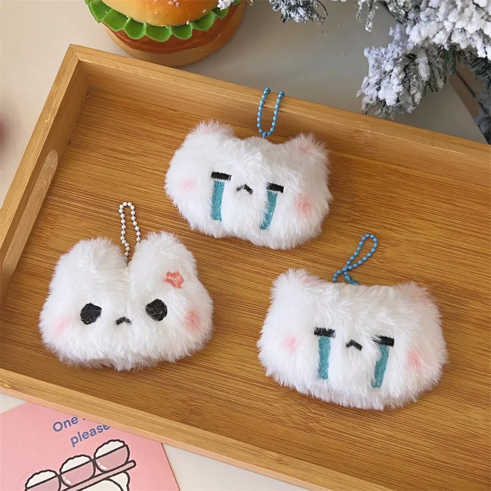 Plush Bunny Teddy Bear Pendant Keychain Backpack Decoration Accessories