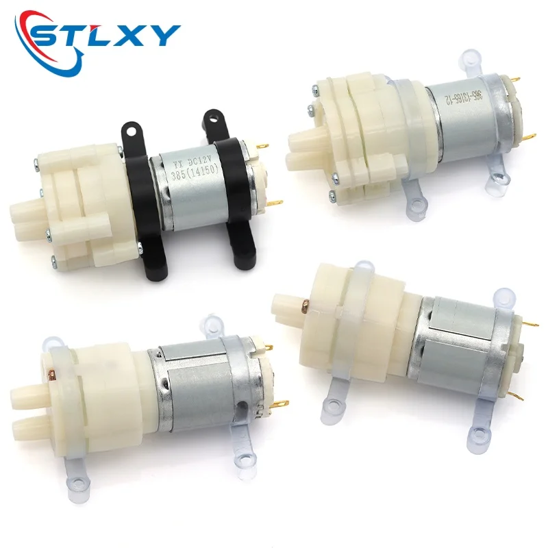 R385 ปั๊มน้ํา 12V ปั๊มไดอะแฟรมปั๊ม 6V ขนาดเล็กปั๊มน้ําในครัวเรือนอุปกรณ์เสริมถังปลาชุดชาปั๊มน้ํา 1