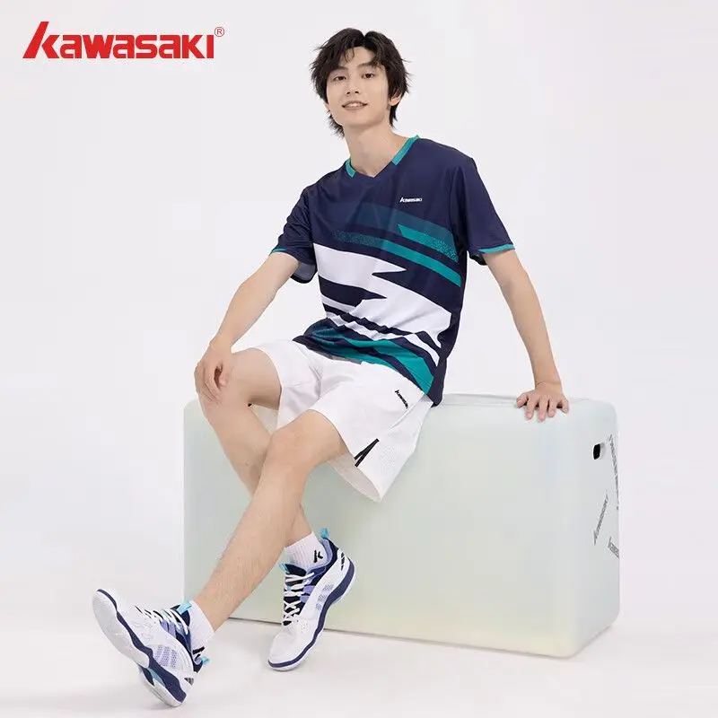 Kawasaki Badminton Clothing Short-Sleeved T-shirt B1970 Men's and Women's Competition Quick-Drying Breathable