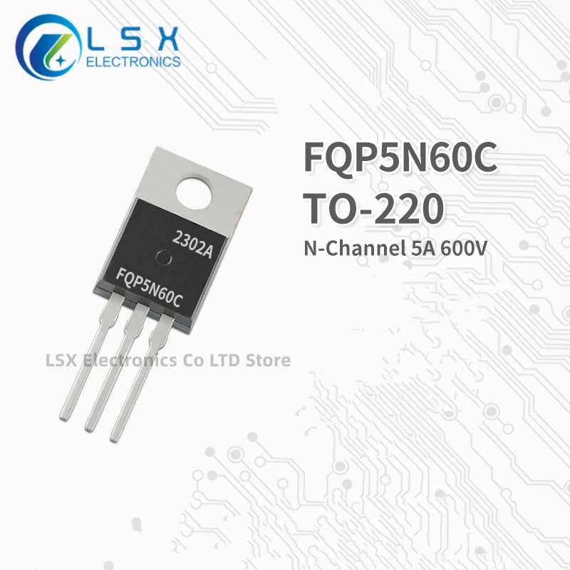 

10PCS NEW Original Factory Direct Sales FQP5N60C TO-220 N Channel MOS Field effect transistor 5A 600V