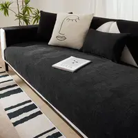 Morandi Sofa Cover Four Seasons Universal Chenille Sofa Cushion Simple Solid Colour Non-Slip Living Room Sofa Cushion Protection 1