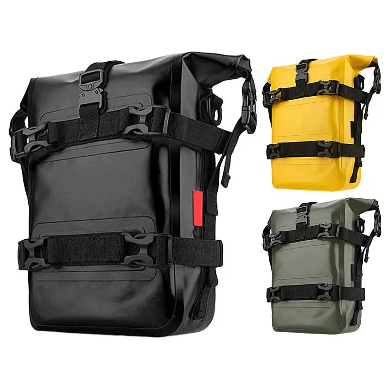 Motorcycle Bumper Bag 8L Waterproof Crash Bars Bag Motorcycle Frame Bag Luggage Pack Repair Tool Pouch Motor Side Bags