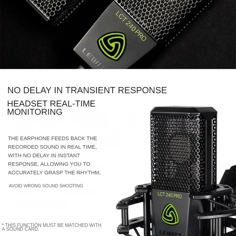LEWITT LCT 240 Pro Live Broadcast Large Diaphragm Box Condenser Microphone Set Professional Recording and Singing of Host Radio