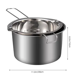 Stainless Steel Multi-Purpose Melting Pot for Wax, Cheese, and Chocolate (600ml)
