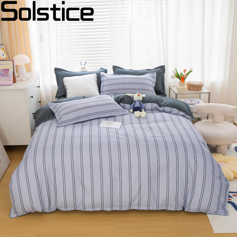 

Solstice Home Textile Bedding Sets White Branches Leaf Print Duvet Cover Pillowcase Flat Sheet Woman Adult Teen Girl's Bed Linen