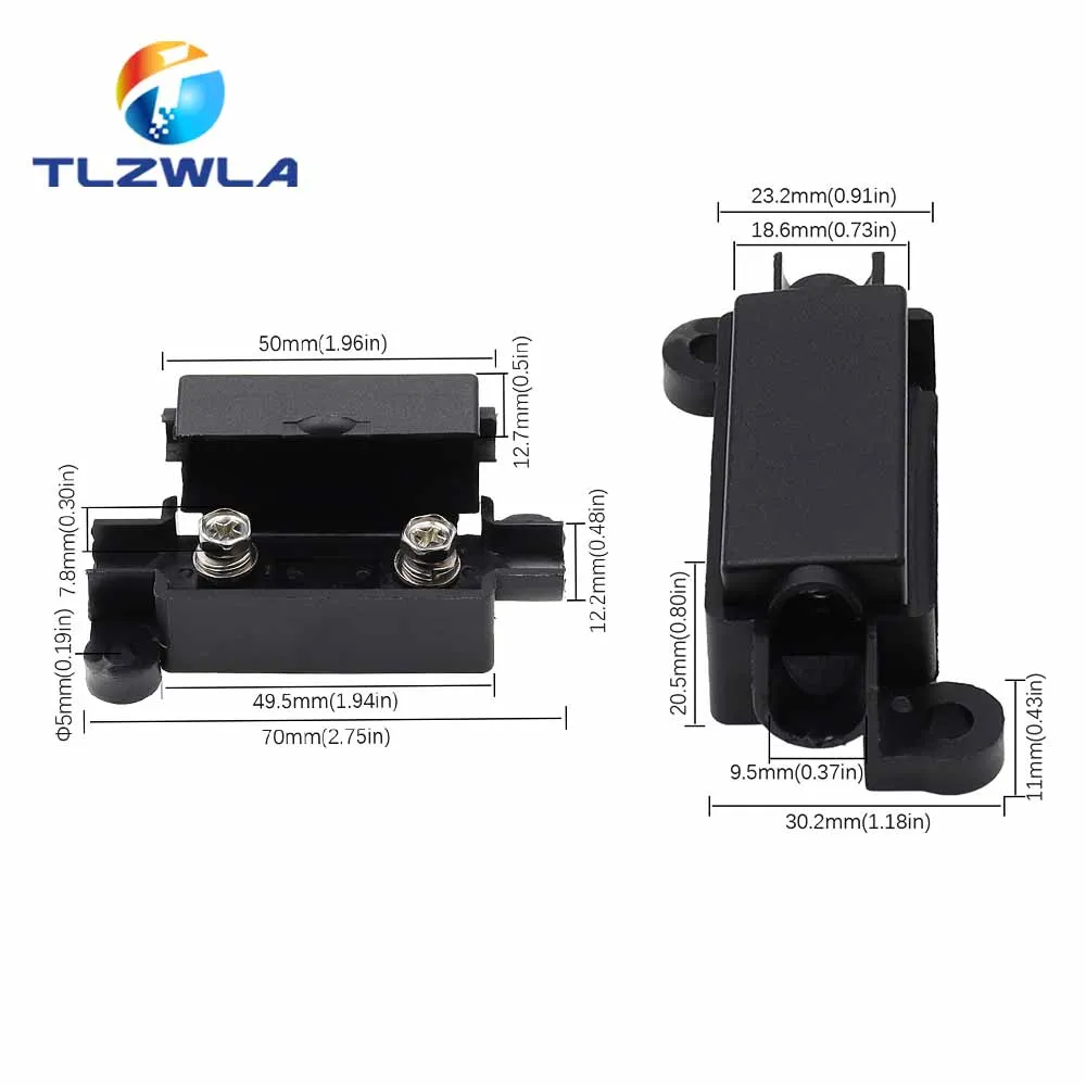 Auto fuse Flat Plate Type 32V Fork Type Bolt Battery Fuse Car Modification Stand 30A-100A Fuse Box 1Set car fuses