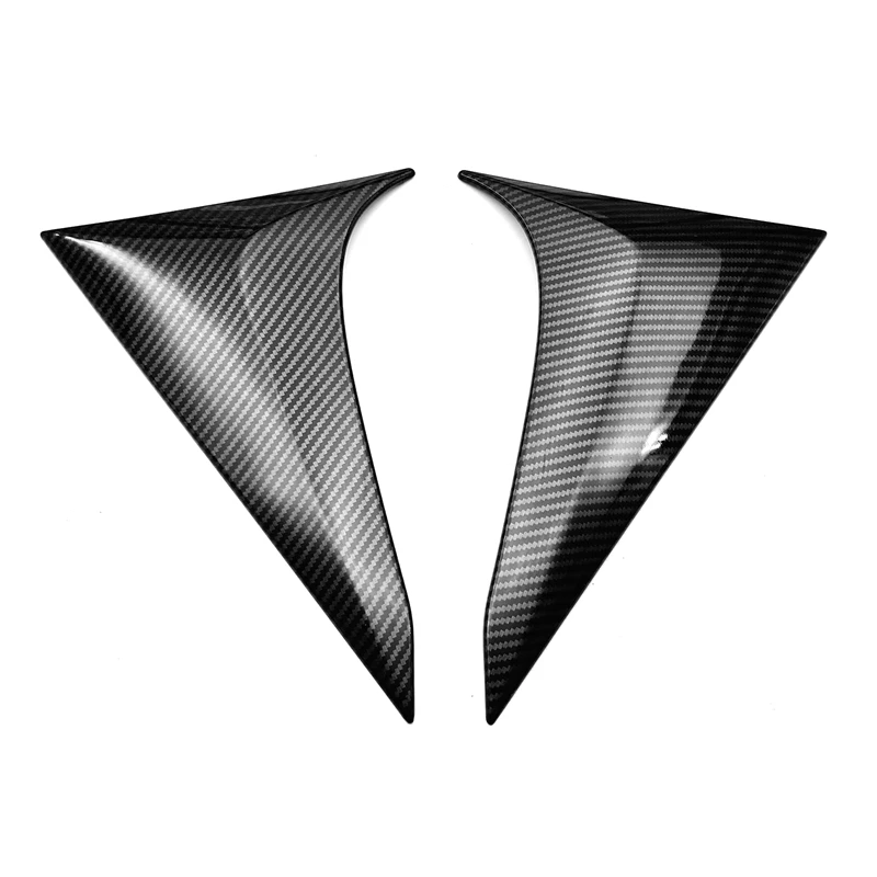 Car Rear Window Spoiler Side Wing Trim Cover Decorate For Honda HRV HR-V Vezel Carbon Fiber