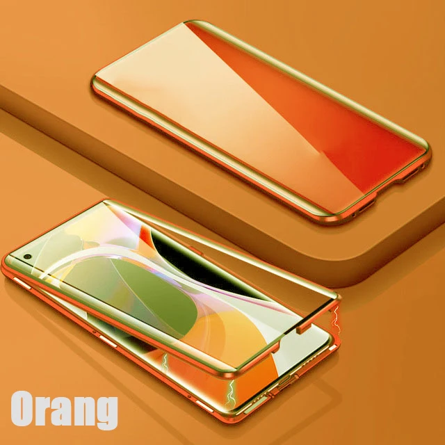 Magnetic Double-Sided Glass Snap Lock Phone Case with 360° Full Protection
