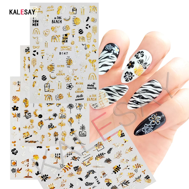  Eseres 10Pcs Butterfly Nail Stickers Self-Adhesive