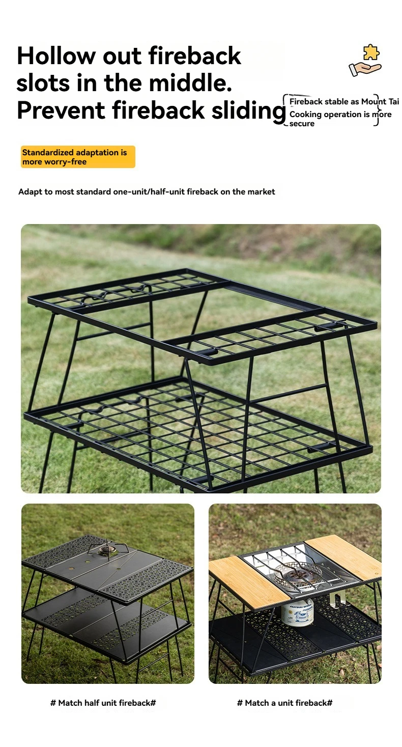 CK-1G Outdoor Camping Einlagiger Klapptisch IGT Modularer Kochertisch Multifunktionaler Erweiterungstisch für Grill – Detail 7