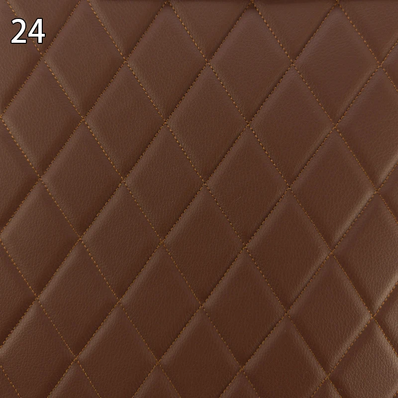 Luxurious Quilted Faux Leather Fabric for Interior Décor and Upholstery