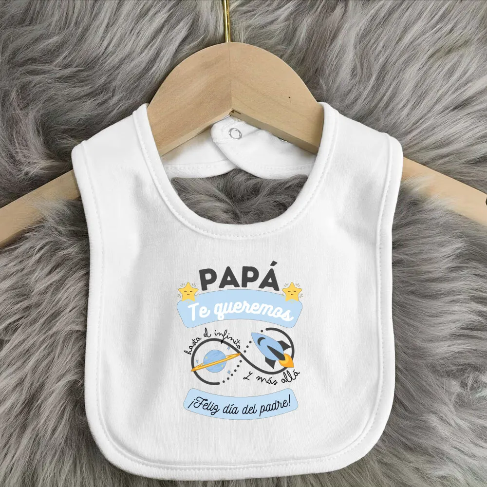 Father's Day Baby Bibs Happy Father's Day Print Infant Bib Newbron Shower Gift Boys Girls Burp Cloths Toddler Bibs Baby Stuff 5