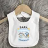 Father's Day Baby Bibs Happy Father's Day Print Infant Bib Newbron Shower Gift Boys Girls Burp Cloths Toddler Bibs Baby Stuff 5