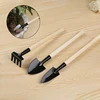 Mini Garden Shovel Rake, Bonsai Tools for Flowers Potted Vegetables Digging Weeding Tools, Wooden Handle, Plant Horticulture Set 5