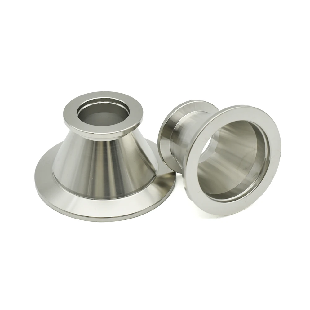 Encaixes de Tubulação Sanitários de Vácuo Cônico Redutor de Três Fixações Adaptador Flange K16 25 40 50f Aço Inoxidável 304