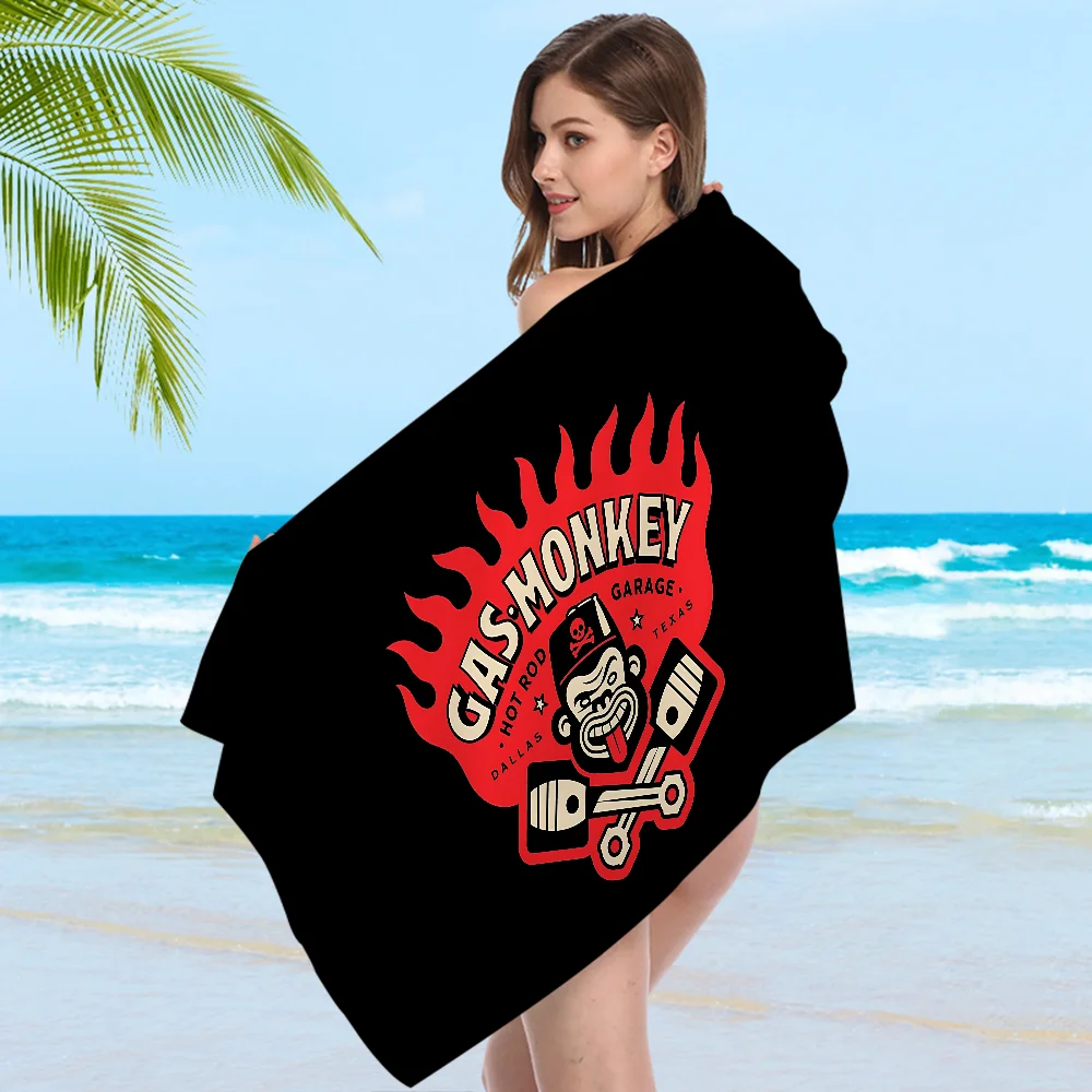 Gas Monkey Garage Microfiber Bath Towel Soft Water Absorbing Breathable For Girl Kids Decorative Cartoon Beach