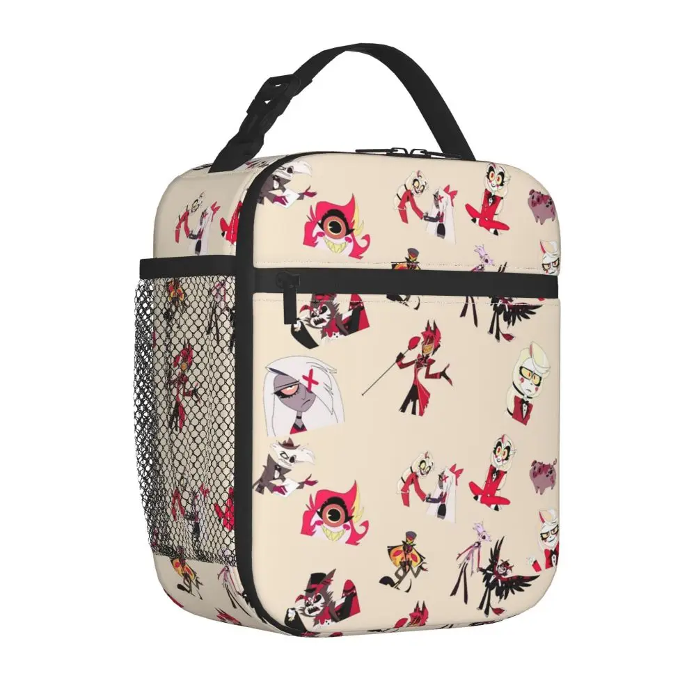 Hazbin Hotels Anime isolierte Lunch pakete Lebensmittel behälter Taschen tragbare Thermo kühler Lunchboxen für Schul büro – Detail 3