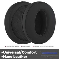 Premium Replacement Ear Pads for Over-Ear Headphones - Enhanced Comfort Ear Cushions (Nano Leather)