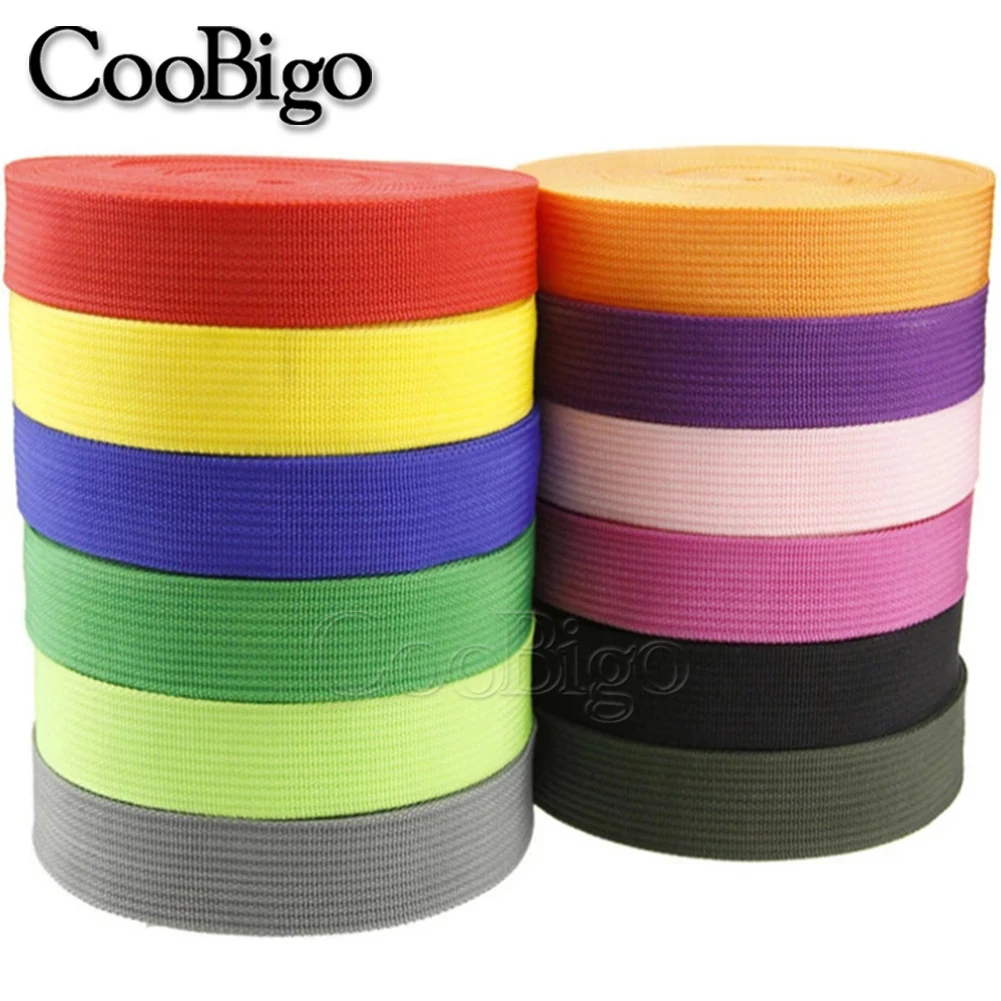 Webbing Ribbon Strap Band Tape 20mm for Bag Belt Garment Pet Dog Collar Harness DIY Craft Sewing Accessories PP Colorful 1 Yard
