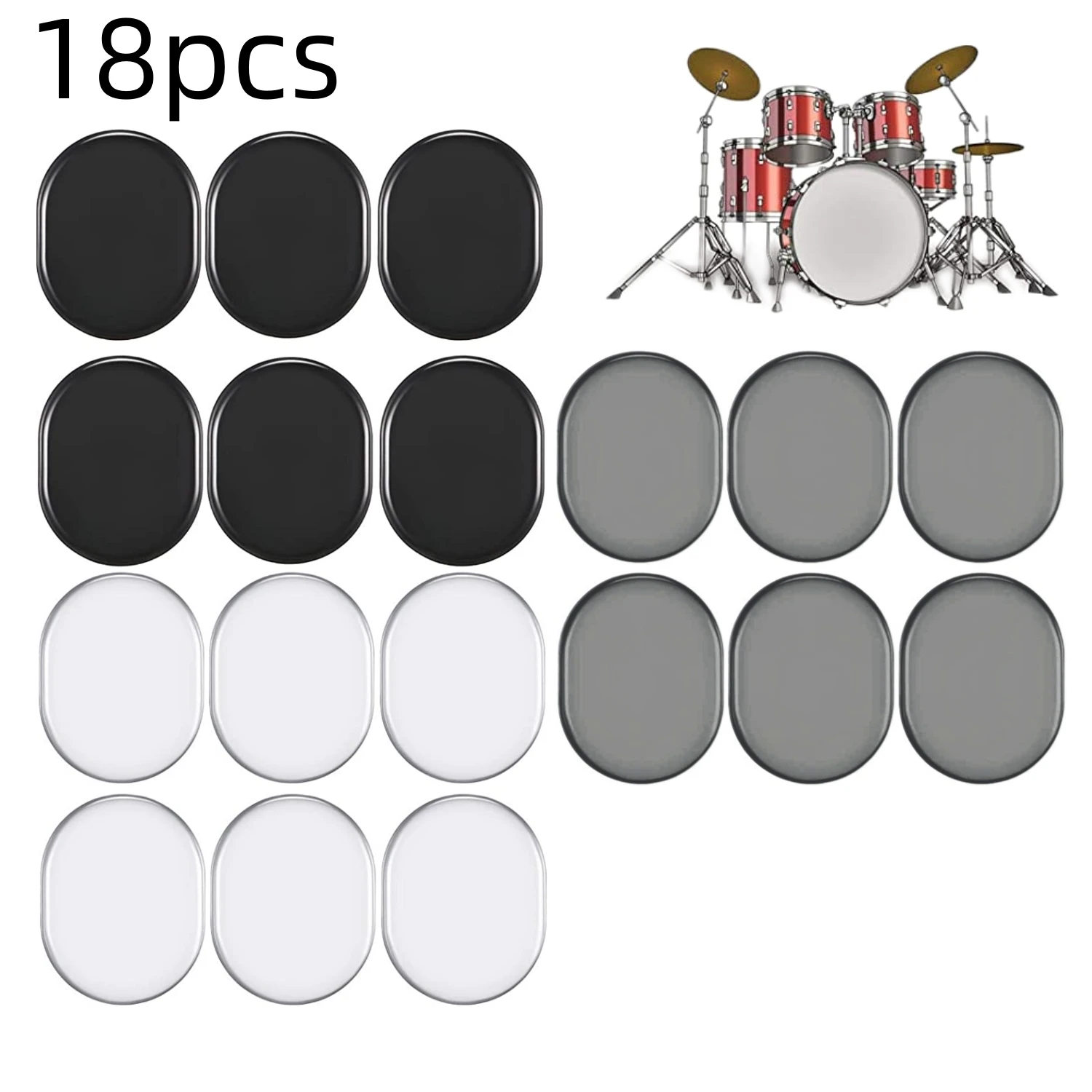 thumbnail image 2 of 30PCS Adhesive Drum Dampeners Pads Silicone Drum S... - Vicedeal 2 of 13