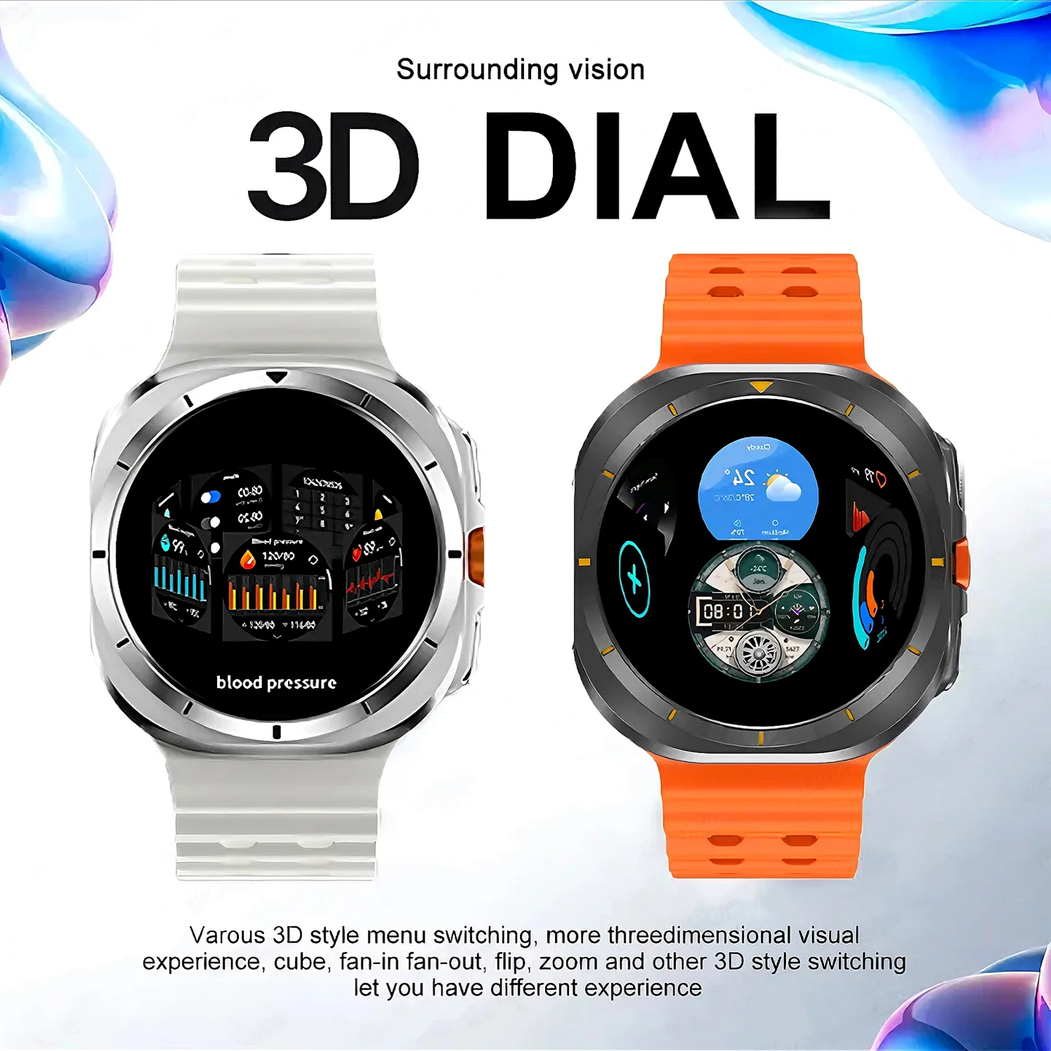 2025New DT Watch Ultra Smart Watch 32Gb Memory Local Music Bluetooth Call Compass 3D Menu Wireless Charging Series 7 Smartwatch