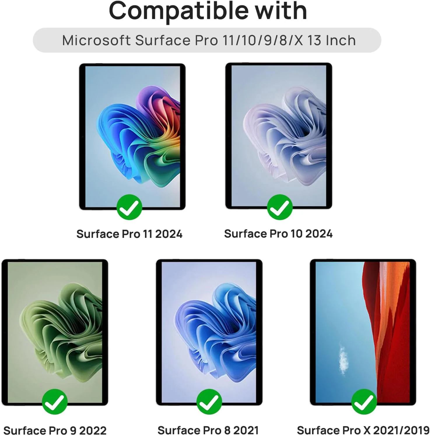 13-Inch Crystal Clear Tempered Glass Screen Protector - 9H Hardness, Anti-Scratch