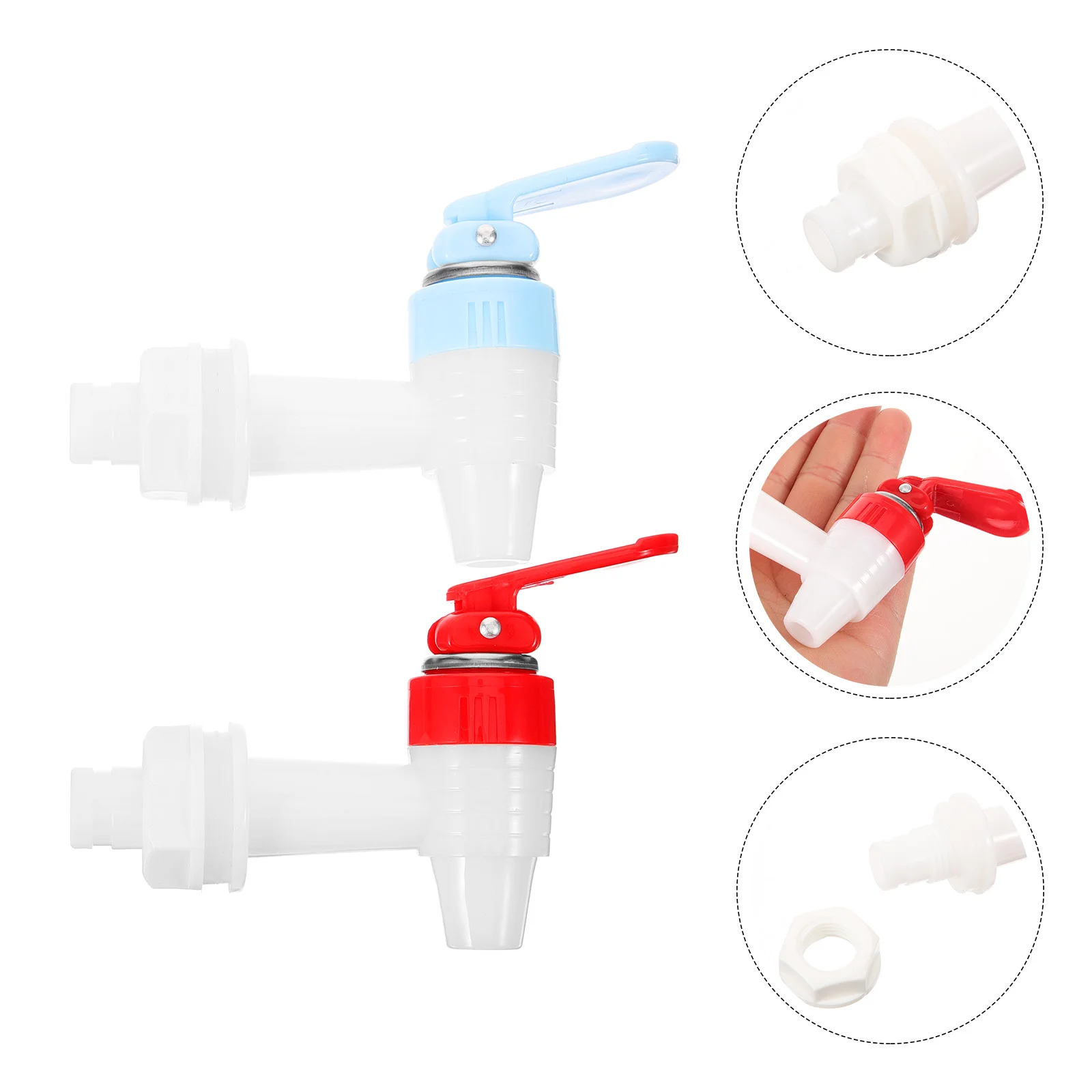 

2 Pcs Water Dispenser Spout Spigot for Bottle Beverage Spray Nozzle Kettle Tap Replacement Cooler Plastic Jug Bottles
