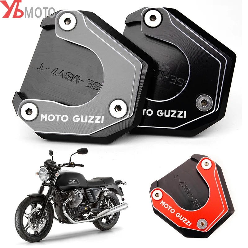 

New For MOTO GUZZI V7 SPECIAL STONE 2012-2016 GUZZI 1200 STELVIO Motorcycle CNC Side Stand Extension Enlarger Kickstand Plate