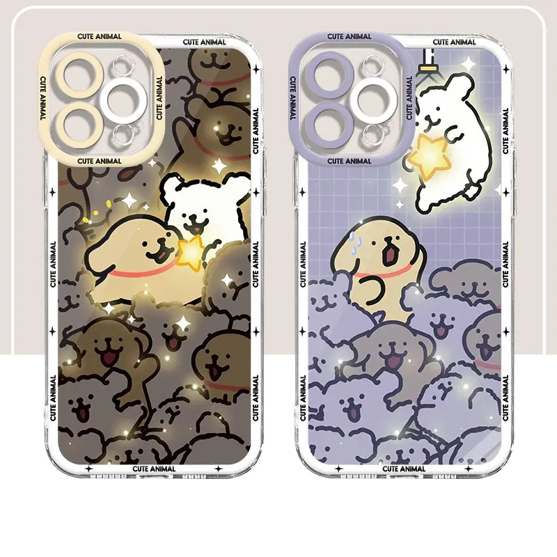Cover Cute Cartoon Line Dog Phone Case Per Honor X8A X8 4G 90 Lite X9A 5G X8 Custodie In Silicone Trasparente