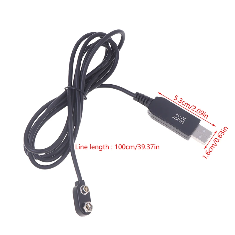 1PC 9V 배터리 제거기 USB 케이블 9V 변환기 멀티미터 마이크 장난감 원격 제어용 전원 레귤레이터 라인 DropShipping
