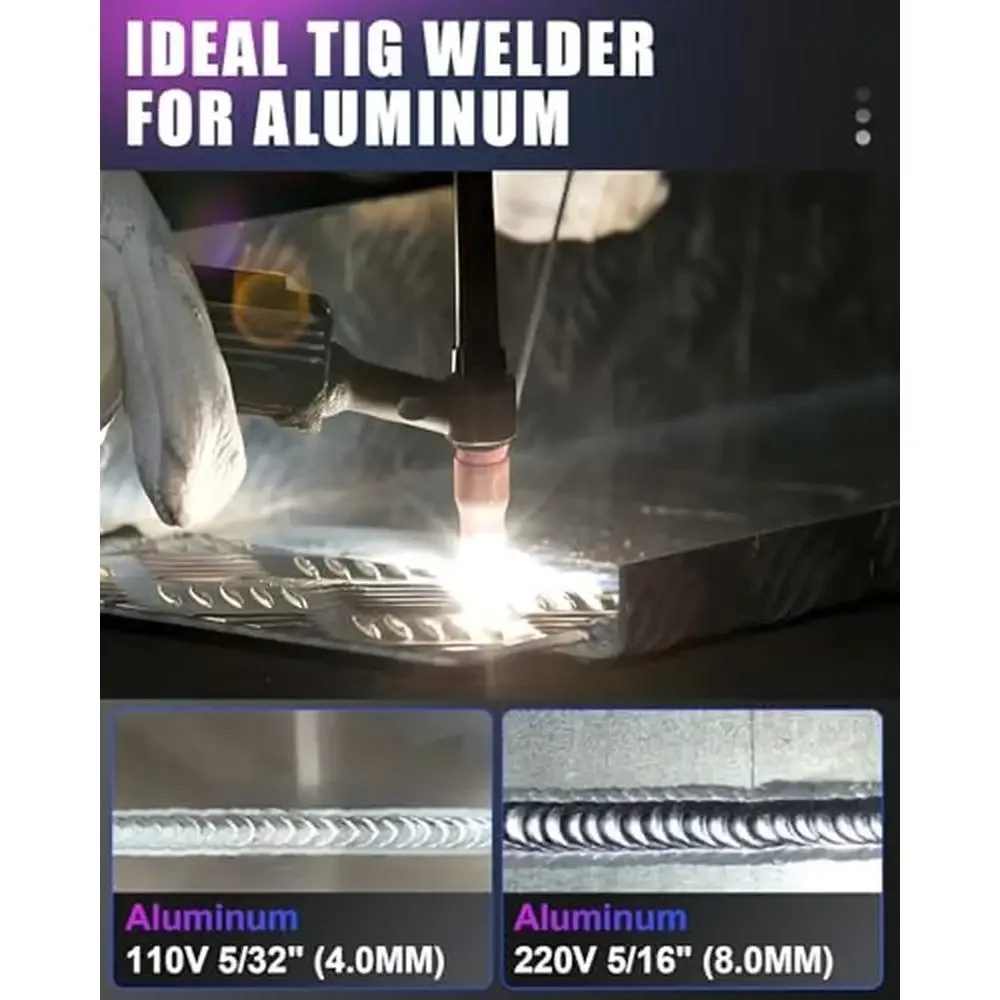 7-in-1 AC/DC TIG Welder 200A with Pulse Function Aluminum/Stainless Steel Welding Machine Kit 3