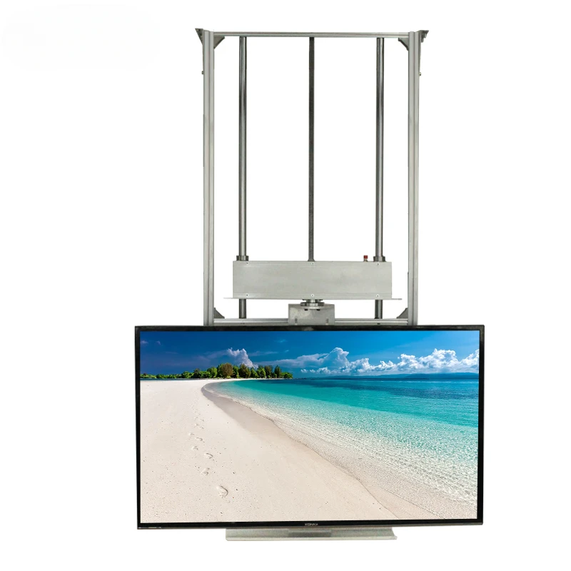 

65 inch 360 degree rotation lifting ceiling tv bracket Adjustable motorized tv mount drop down lift audiovisual equipment