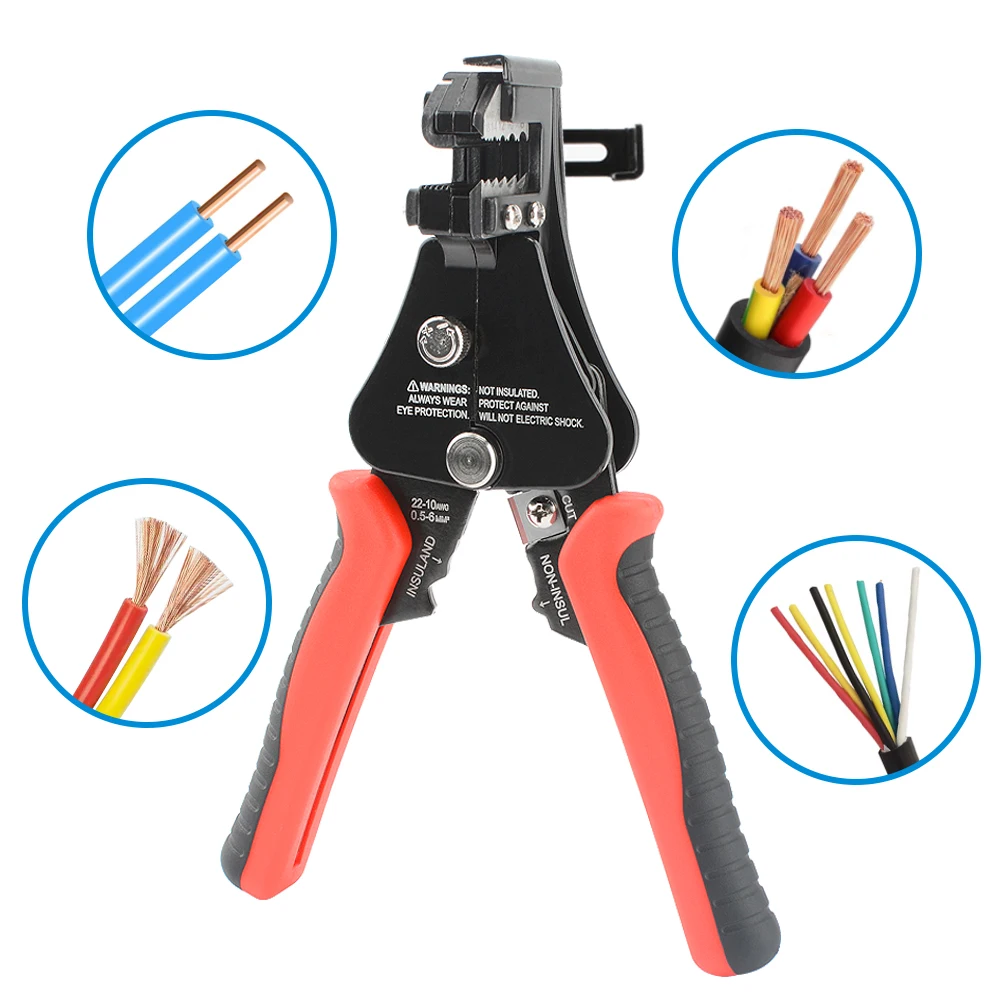 Multifunctional Wire Stripper Pliers Tools Automatic Stripping Cutter Cable Wire Crimping Electrician for 8-24AWG