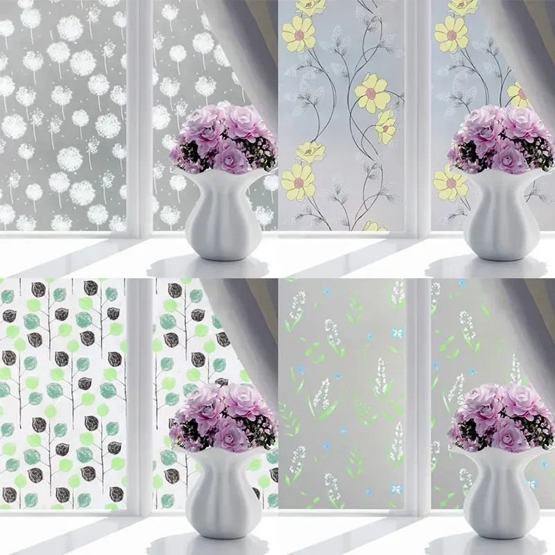45x100cm Frosted Opaque Glass Window Films Self-adhesive Decorative Privacy Vinyl Stickers Anti UV for Home Decor window privacy film window film window sticker self adhesive vinyl