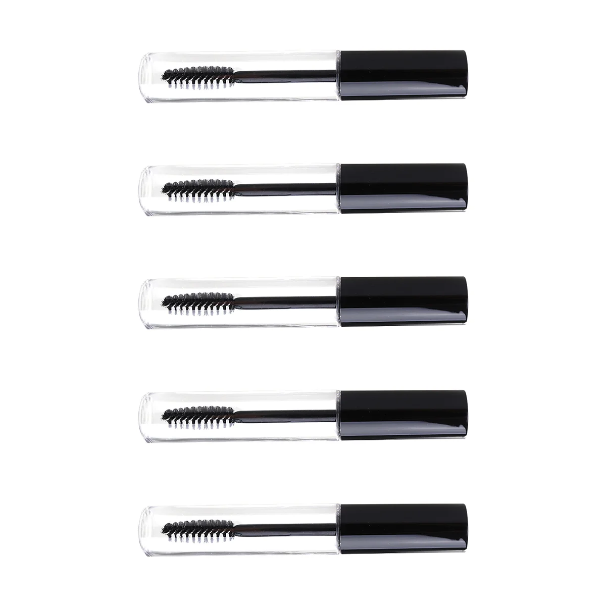 

5 pack 10ml Empty Mascara Tube with Eyelash Wand, Eyelash Bottle Mascara Tube Container for Castor Oil and DIY Cosmetics (