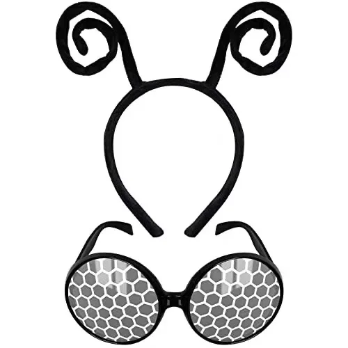 1PCS Cartoon Kids Girl Hairband Glasses Ladybug Bee Ants Party Cosplay Hair Accessories Bow Crown Headwear