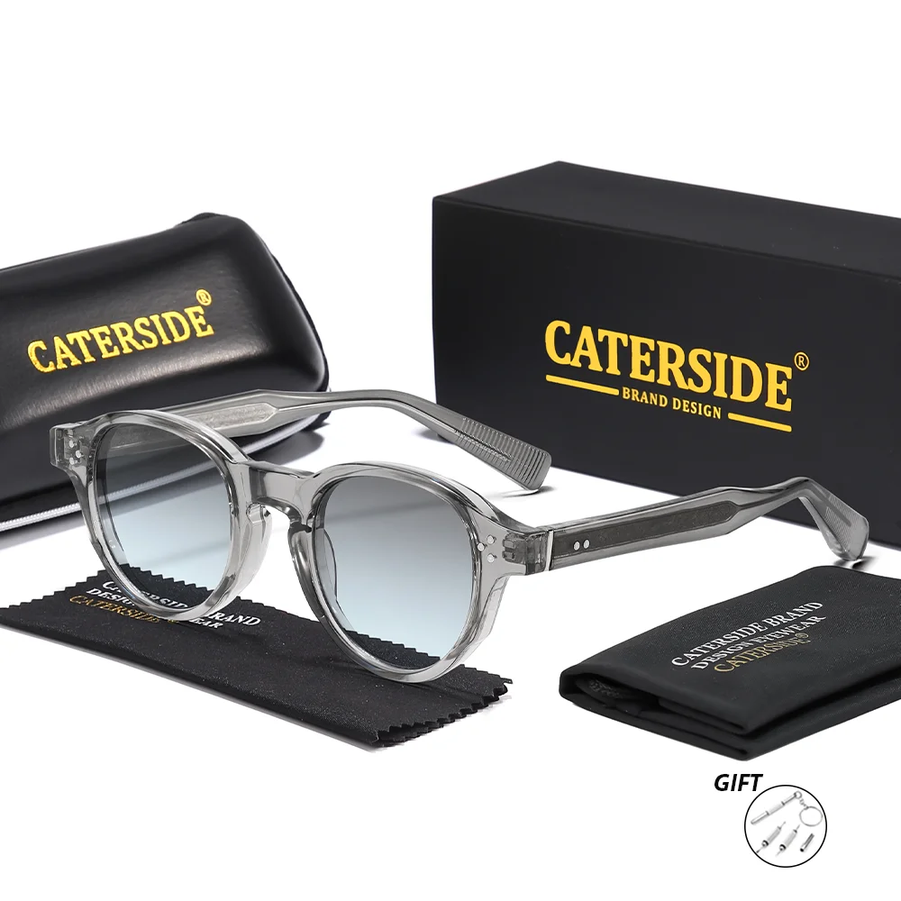 CATERSIDE Neue optische Outdoor-Sonnenbrille für Herren, individuell anpassbare runde Gläser, verschreibungspflichtige Brillen, Retro-Reise-Sonnenbrille für Damen – Detail 10